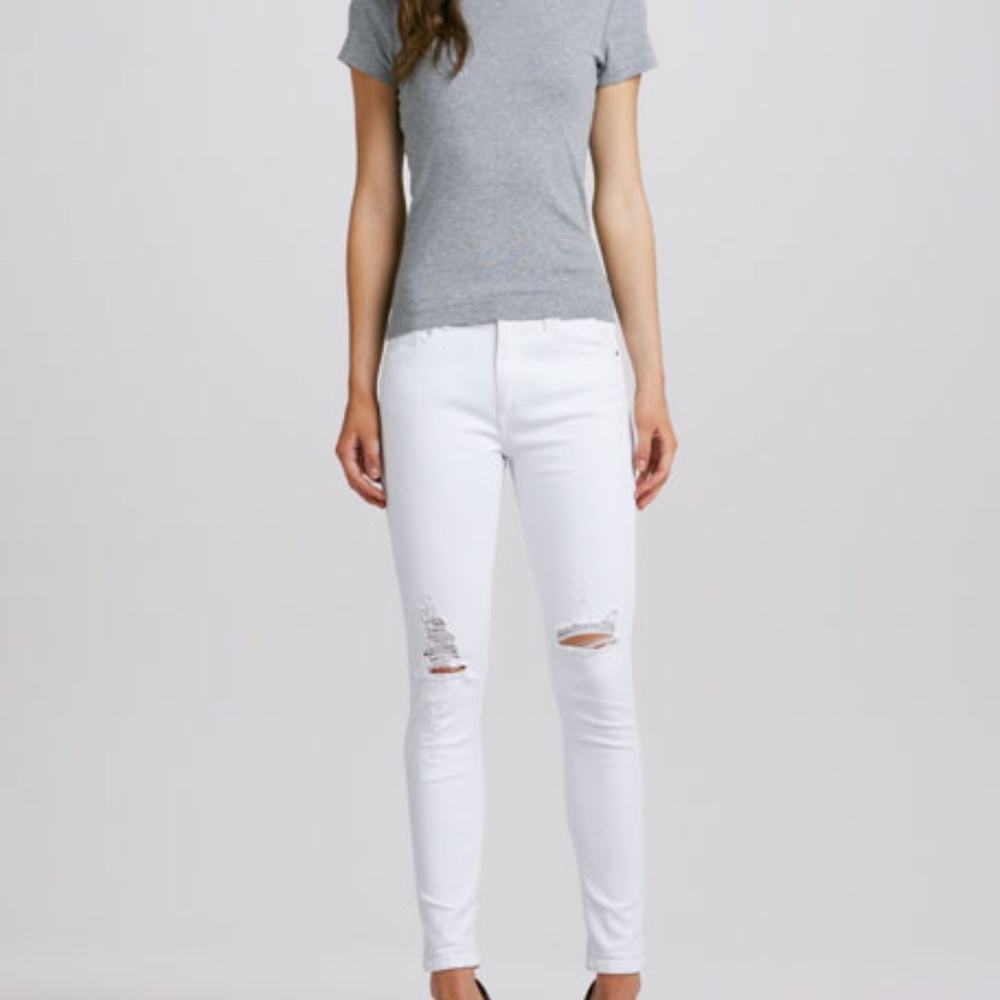 Joes Jean's White Size 25 Mid-Rise Straight Leg